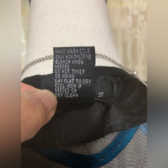 WEAVZ WAVY DESIGN OVER BLACK SHEER ZIP UP JACKET - SZ LARGE - Picture 12 of 12